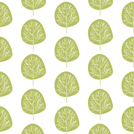 Cute seamless pattern with various treesのイラスト素材