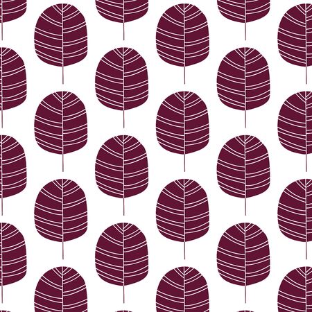 Cute seamless pattern with various treesのイラスト素材