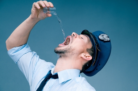 Policeman addicted to alcohol