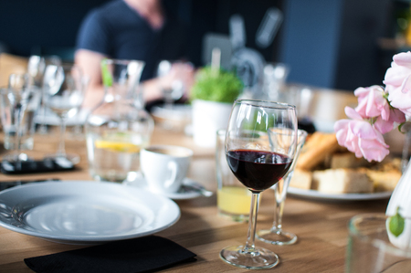 Wooden Table in restaurant