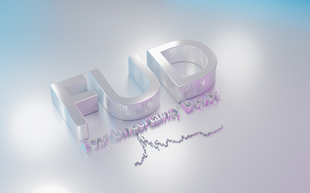 FUD Mean fear, uncertainty and doubt. It is a marketing term that is a competitor. FUD is a large group of companies that have a large market share.の写真素材