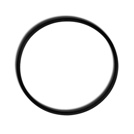 V-shaped belt for agriculture machinery, tractor spare part, drivegear for water pump and electric generator placed on white isolated background with shadowの写真素材