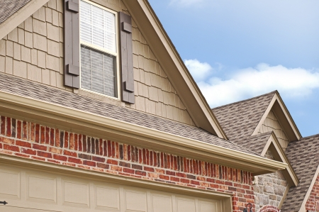 Side Angle of Roof line of a house with gabels