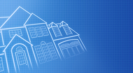 House blue prints with gridの写真素材