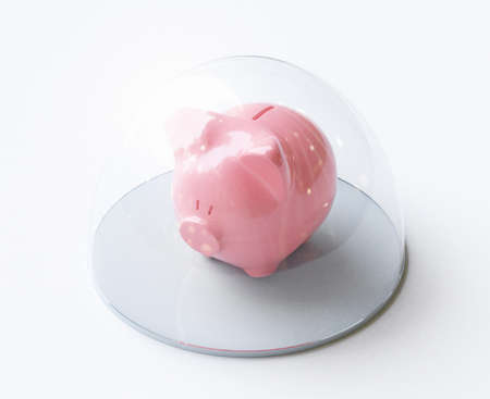 Piggy bank for saving money, 3dの写真素材
