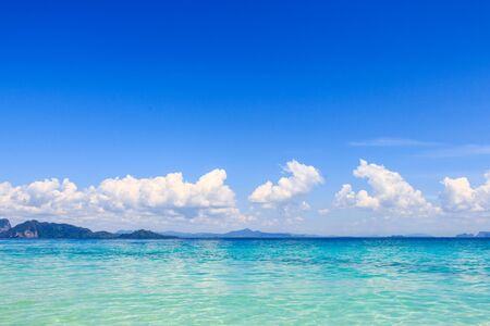 Andaman sea and cloudy sky at Trang ,Thailandの写真素材