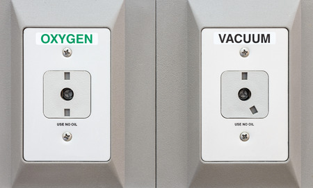 Oxygen and vacuum pipelines in hospital , Thailand