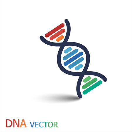 DNA ( Deoxyribonucleic acid ) symbol  ( Double strand DNA )のイラスト素材