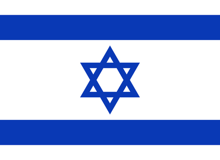 Official flag of Israel . State of Israel .のイラスト素材