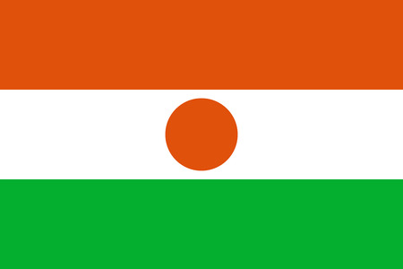 Official vector flag of Niger . Republic of Niger .のイラスト素材