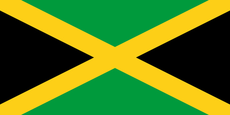 Official vector flag of Jamaica .のイラスト素材