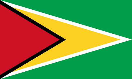 Official vector flag of Guyana . Co-operative Republic of Guyana .