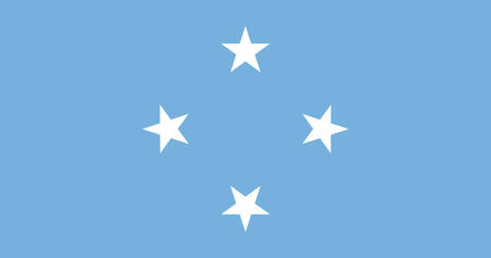 Official vector flag of Micronesia . Federated States of Micronesia .のイラスト素材