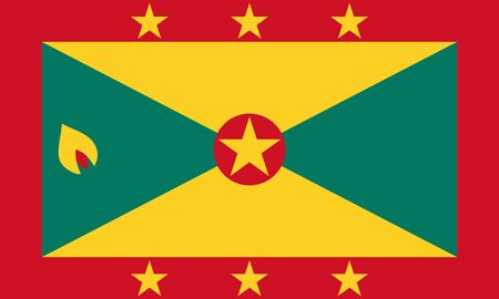 Official vector flag of Grenada .のイラスト素材