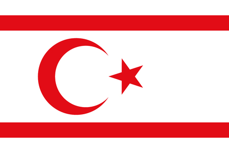 Official vector flag Turkish Republic of Northern Cyprus .のイラスト素材