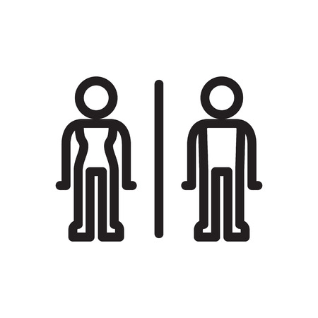 Toilet sign . stick man style .のイラスト素材