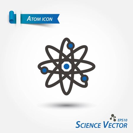 Atom icon, scientific illustration.のイラスト素材