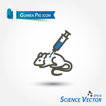 Laboratory animal icon, scientific illustration.のイラスト素材