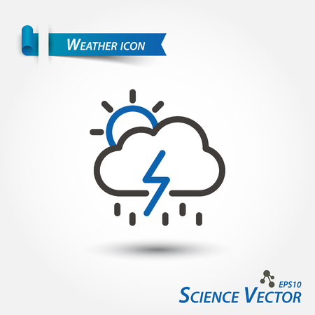 Weather forecast icon, scientific illustration.のイラスト素材