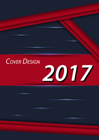 Red and blue abstract cover design. A4 vertical size.のイラスト素材