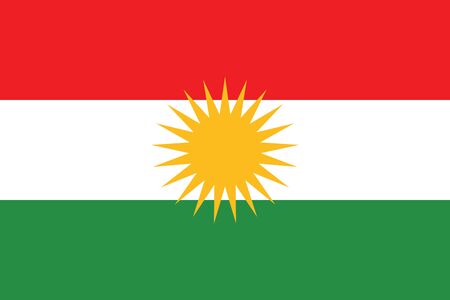 Official vector flag of Iraqi Kurdistan ( autonomous region ) .のイラスト素材