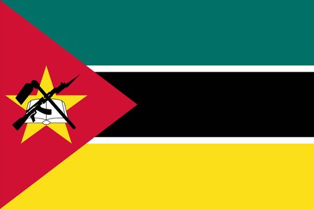 Official vector flag of Mozambique .のイラスト素材