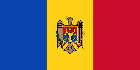 Official vector flag of Moldova .のイラスト素材