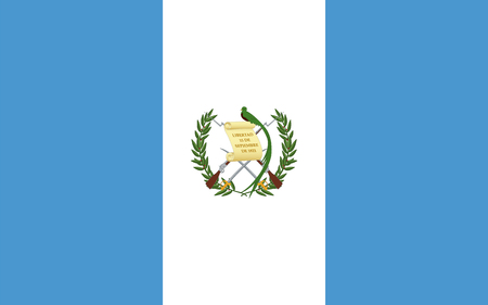 Official vector flag of Guatemala .のイラスト素材