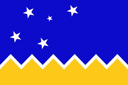 Official vector flag of Chilean Antarctic Territory .のイラスト素材