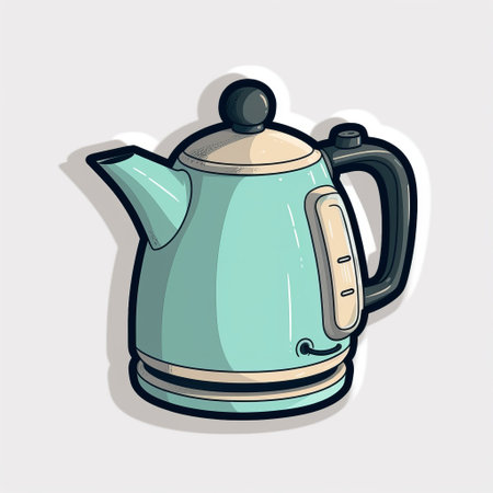 Coffee pot. Vector illustration of a teapot.の素材