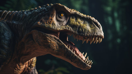 a text to image prompt that requires a photorealistic full body shot of a dinosaur t rex. the prompt emphasizes the need for detailed skin, ultra realistic depiction, cinematic smoothness, and intricate detailing. the lighting should resemble a studio setting with use of bokeh and sharp features to capture the essence of the dinosaur t rex. the prompt also requires the image to have cuteの素材