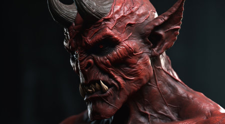 a text to image prompt for creating an ultra realistic devil image.の素材