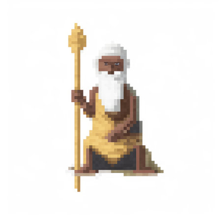 a stock illustration featuring a pixel art design of a yute icon against a white background., ai generatedの素材