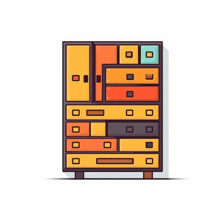Server icon in flat style. Data center vector illustration on white background.の素材