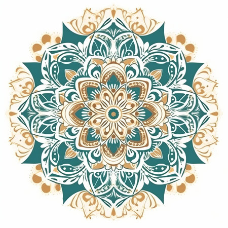 a colorful mandala design with a white background., ai generatedの素材