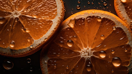 this stunning photograph features a tangelo seamless background captured from an overhead angle with visible drops of water. shot using a hasselblad camera with iso 100 and soft light, the image went through high-end retouching and color grading to achieve its award-winning status. it is a perfect example of advertising photography and fine art, suitable for commercial use. ai generatedの素材