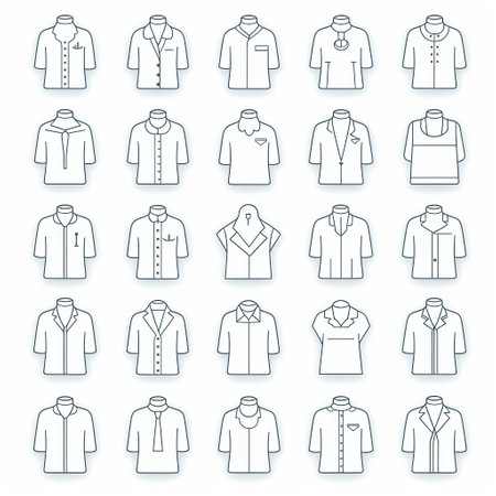 this is a set of uniform collection of web icons in a simple linear style. it's editable and comes with 96x96 pixel-perfect vectors., ai generatedの素材