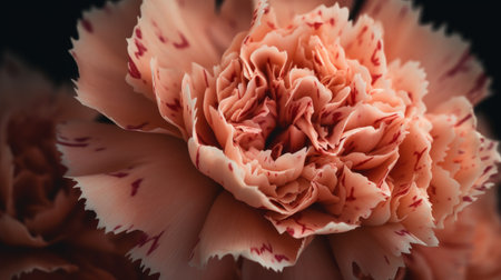 Close up of pink carnation flower, selective focus, vintage toneの素材