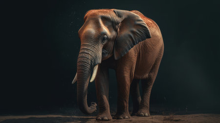 experience the beauty of elephants captured through the lens of a photographer with a japanese minimalistic approach. the stunning images are presented in 8k resolution, providing an immersive viewing experience. ai generatedの素材