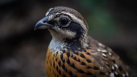 Close-up of a female Banded Quail (Hydrornis fasciata)の素材