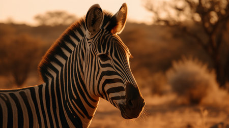 Burchell's Zebra (Equus quagga burchelli)の素材