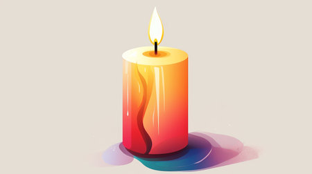this high-quality digital art of a candle is perfect for modern or minimalist wall art. with versatile colors and ultra details, it is suitable for printing at 300 dpi and 8k graphic design. the vintage style and white background add to its appeal. ai generatedの素材