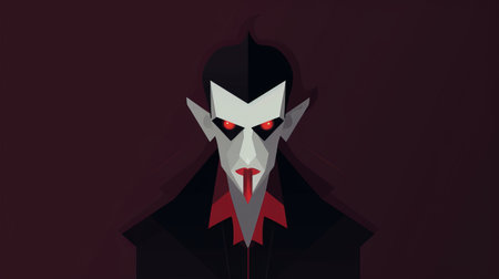 Illustration of a man in a vampire costume. Halloween concept.の素材