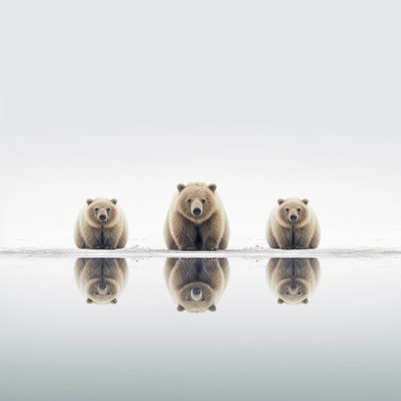 experience the beauty of capybaras captured through the lens of a symmetrical and minimalist japanese style. the resulting images are posteresque and highly colored. ai generatedの素材