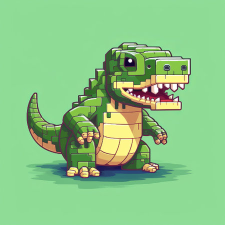 learn how to make a cute crocodile character in minecraft using pixel art techniques. this tutorial will guide you through the process step-by-step. ai generatedの素材