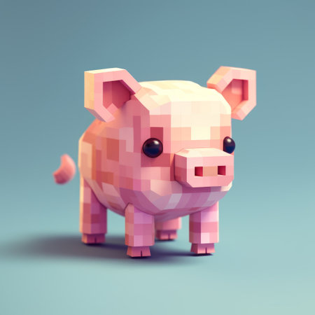 learn how to create a cute pig character in minecraft using pixel art techniques. this tutorial will guide you through the process step-by-step. ai generatedの素材