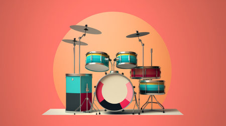 learn how to create a drum with a sleek and simple design inspired by the 1980s. this tutorial will guide you through the process step-by-step. ai generatedの素材