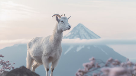 experience the beauty of goat photography with a touch of japanese minimalism in stunning 8k resolution. this collection captures the essence of nature and simplicity in a unique and breathtaking way. ai generatedの素材