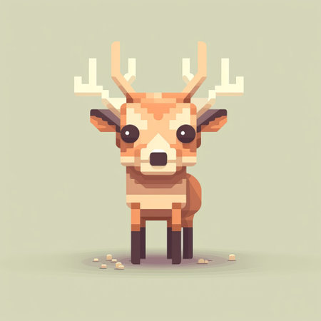 learn how to create a cute deer character in minecraft using pixel art techniques. this tutorial will guide you through the process step-by-step. ai generatedの素材