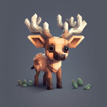 learn how to make a cute deer character in minecraft using pixel art techniques. this tutorial will guide you through the process step by step. ai generatedの素材